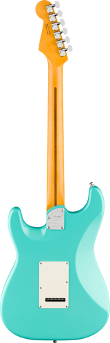 Back of Fender American Ultra Luxe '60s Stratocaster HSS Rosewood Sea Foam Green.
