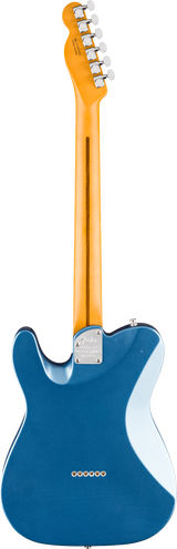 Back of Fender American Ultra Luxe '60s Telecaster Custom Rosewood Lake Placid Blue.