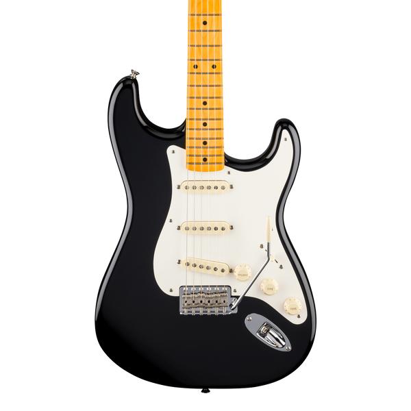 Front of Fender American Vintage II 1957 Stratocaster MP Black.