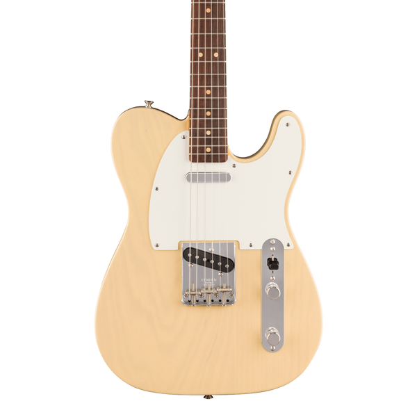 Front of Fender American Vintage II 1963 Telecaster Rosewood Vintage Blonde.