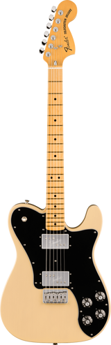 Full frontal of Fender American Vintage II 1975 Telecaster Deluxe Maple Vintage Blonde.