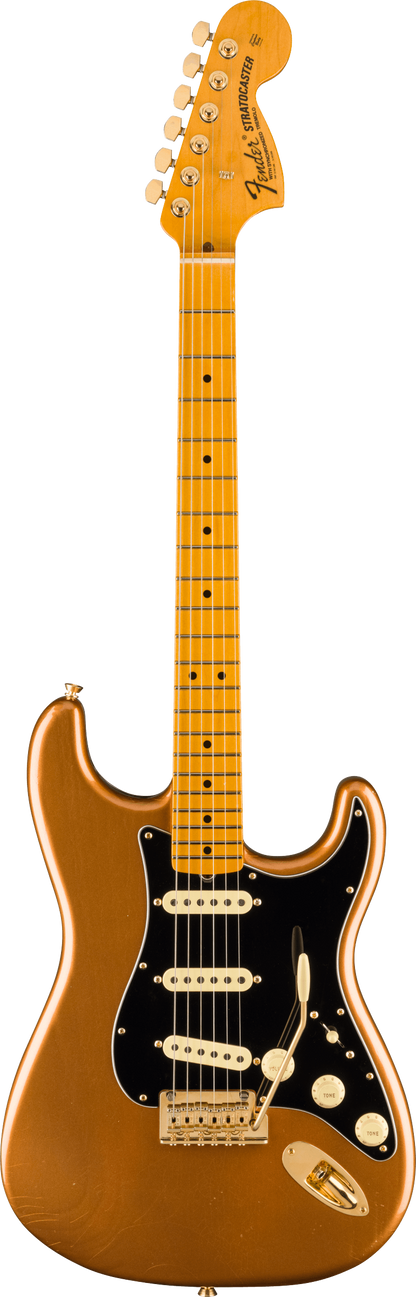 Full frontal of Fender Bruno Mars Stratocaster MP Mars Mocha.