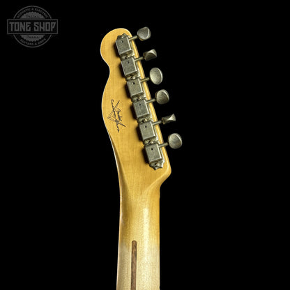 Back of Fender Custom Shop 1951 Nocaster Relic Faded Aged Nocaster Blonde R143334 headstock.