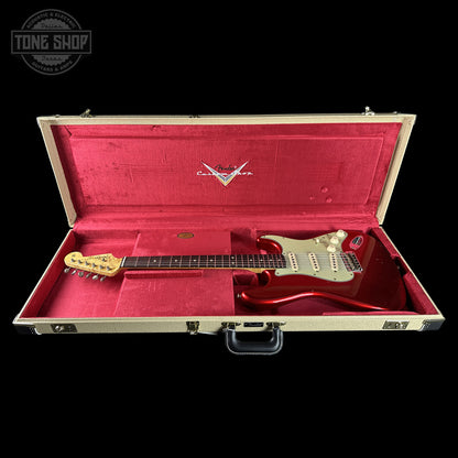 Fender Custom Shop 1963 Stratocaster Journeyman Relic Candy Apple Red AAA Maple Neck in case.