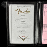 Certificate of Authenticity for Fender Custom Shop 1963 Stratocaster Journeyman Relic Chocolate 3 Tone Sunburst AAA Maple Neck Fender Custom Shop 1963 Stratocaster Journeyman Relic Chocolate 3 Tone Sunburst AAA Maple Neck CZ588244.
