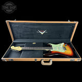 Fender Custom Shop 1963 Stratocaster Journeyman Relic Chocolate 3 Tone Sunburst AAA Maple Neck Fender Custom Shop 1963 Stratocaster Journeyman Relic Chocolate 3 Tone Sunburst AAA Maple Neck CZ588244 in case.