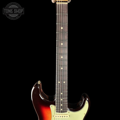 Neck of Fender Custom Shop 1963 Stratocaster Journeyman Relic Chocolate 3 Tone Sunburst AAA Maple Neck Fender Custom Shop 1963 Stratocaster Journeyman Relic Chocolate 3 Tone Sunburst AAA Maple Neck CZ588244.