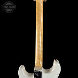 Back of neck of Fender Custom Shop 1963 Stratocaster Journeyman Relic Olympic White AAA Maple Neck.