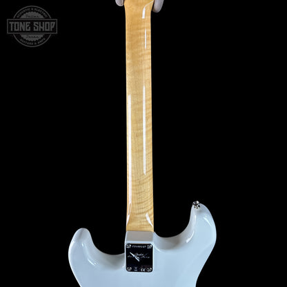 Back of neck of Fender Custom Shop 1963 Stratocaster NOS Olympic White AAA Maple Neck.