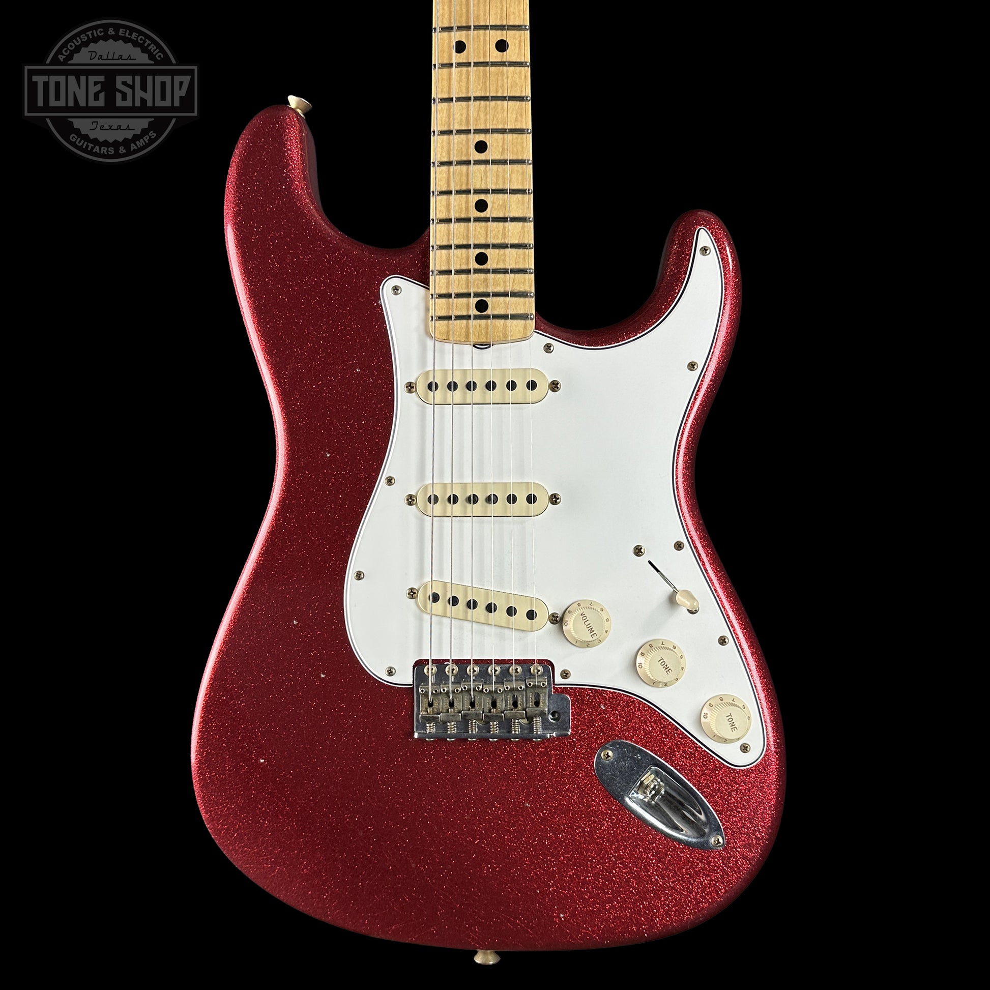 Front of Fender Custom Shop 1969 Stratocaster Journeyman Relic RDSP.