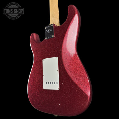 Back right angle of Fender Custom Shop 1969 Stratocaster Journeyman Relic RDSP body.