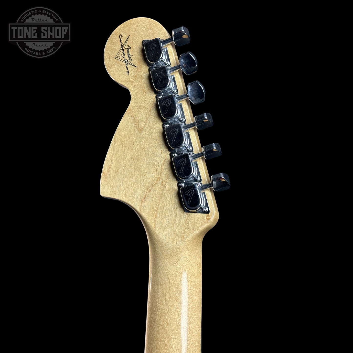 Back of Fender Custom Shop 1969 Stratocaster Journeyman Relic RDSP head stock.