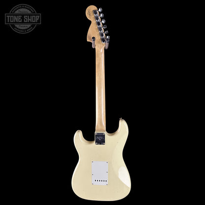 Back of Fender Custom Shop 1969 Stratocaster Journeyman Relic Vintage White CZ588694.