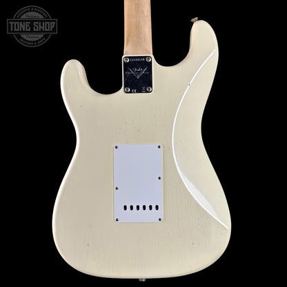 Back of Fender Custom Shop 1969 Stratocaster Journeyman Relic Vintage White CZ588694 body.