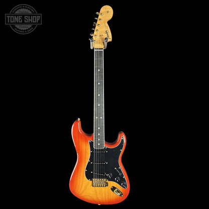 Full frontal of Fender Custom Shop American Custom Stratocaster NOS Ebony Fingerboard Sienna Sunburst.