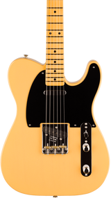 Front of Fender Custom Shop Time Machine '54 Tele Time Capsule Nocaster Blonde.