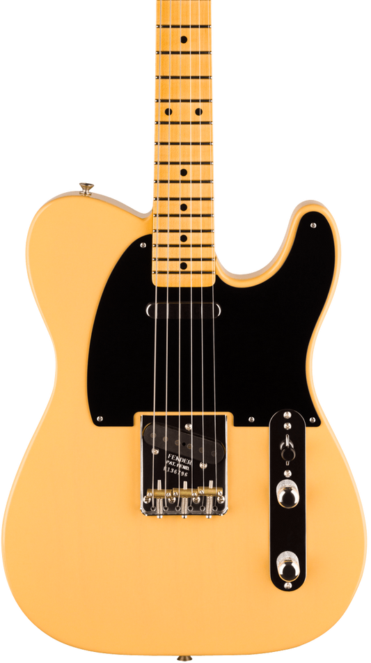 Front of Fender Custom Shop Time Machine '54 Tele Time Capsule Nocaster Blonde.