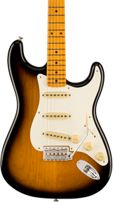 Front of Fender Eric Johnson Stratocaster Maple  2-Color Sunburst.