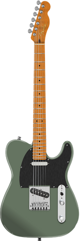 Full frontal of Fender FSR Limited Edition American Ultra II Telecaster Roasted MP Antique Olive.