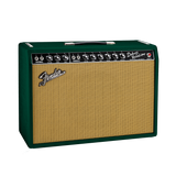 Front angle of Fender FSR ’65 Deluxe Reverb British Racing Green Eminence GA-SC64 1x12 Combo.