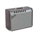 Front angle of Fender FSR ’68 Custom Pro Reverb Pewter Redback 1x12 Combo.