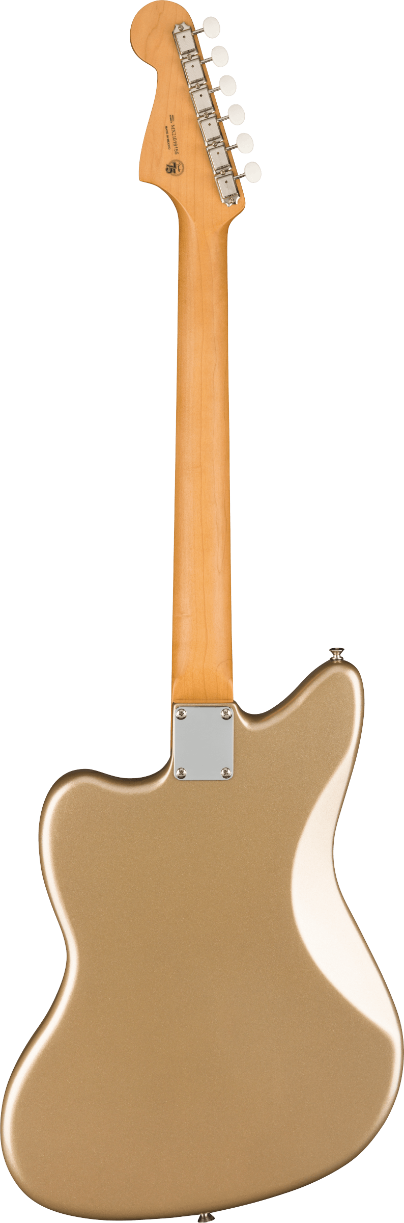 Back of Fender Gold Foil Jazzmaster Shoreline Gold.