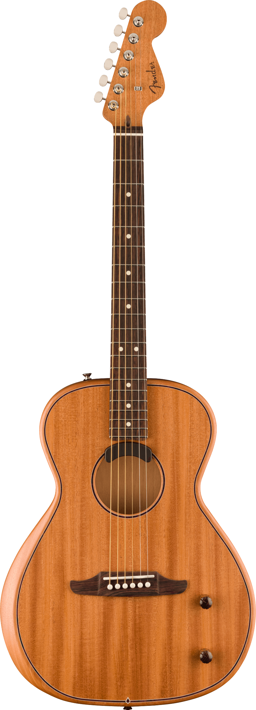 Full frontal of Fender Highway Series Parlor RW All-Mahogany.