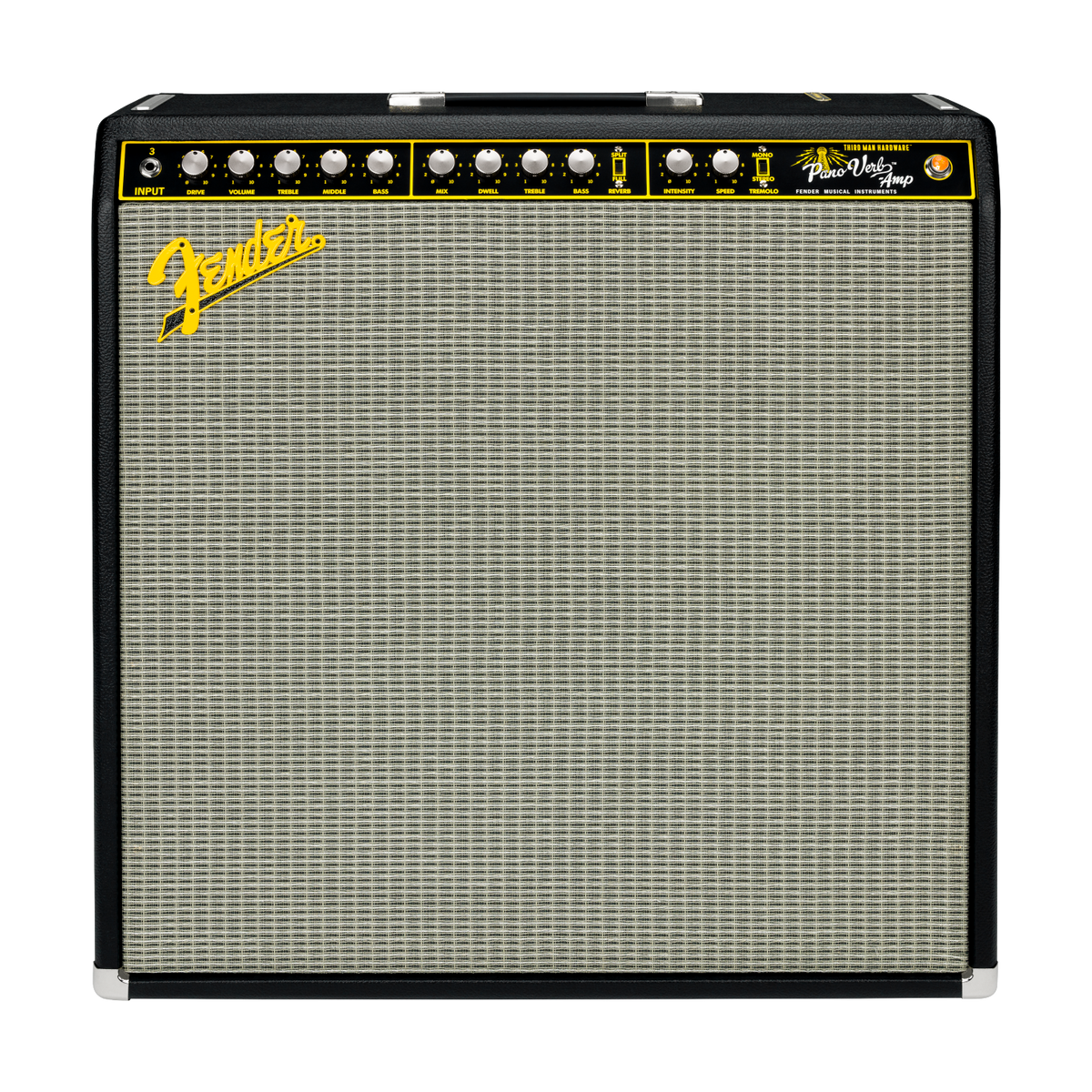 Front of Fender Jack White Pano Verb 120V.