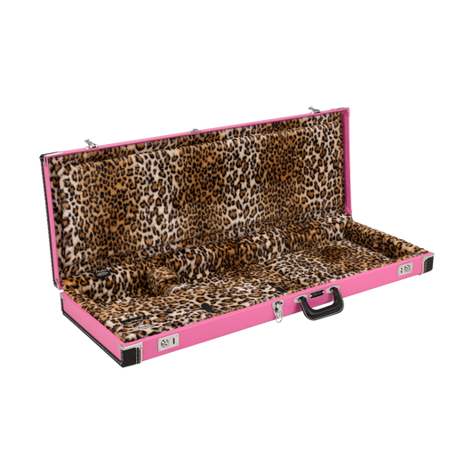 Open Fender Joe Strummer Strat/Tele Case Pink Leopard.