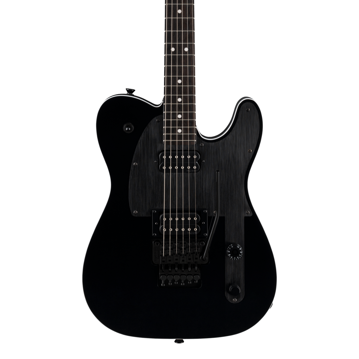 Front of Fender John 5 Phantom Telecaster Black.