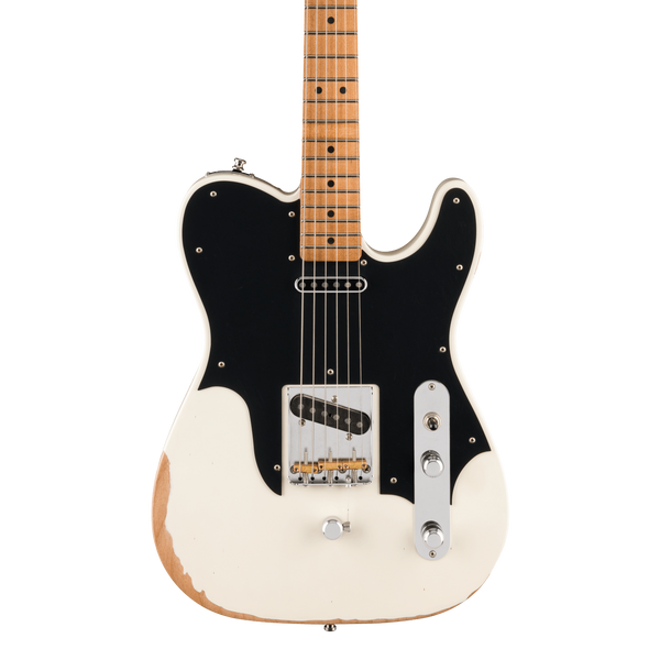 Front of Fender John Osborne Telecaster Maple Olympic white.