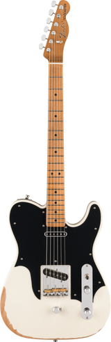 Full frontal of Fender John Osborne Telecaster Maple Olympic white.