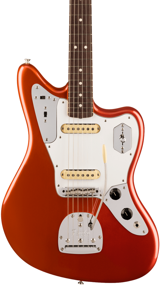 Front of Fender Johnny Marr Jaguar Signature Model Metallic KO.