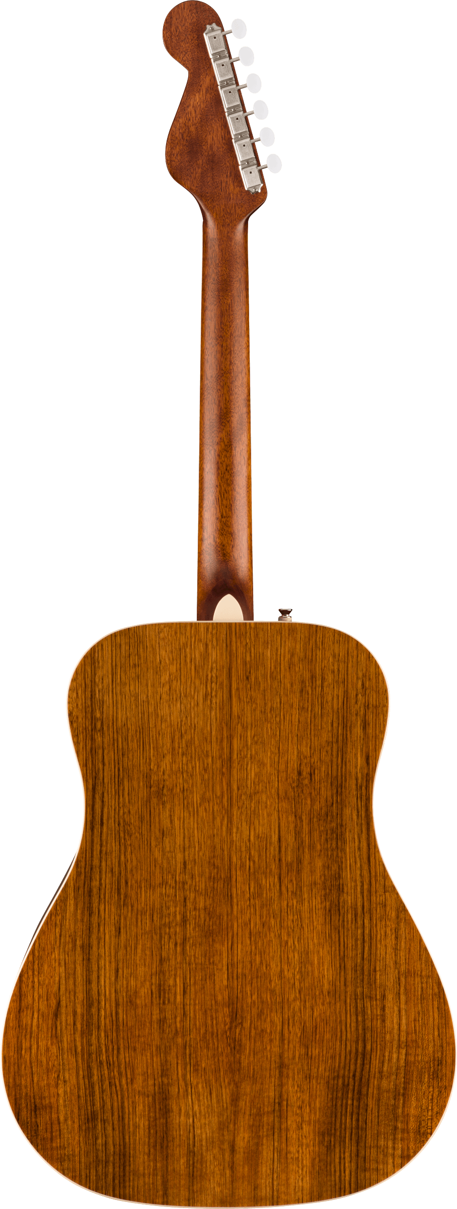Back of Fender King Vintage Ovangkol Fingerboard Aged White Pickguard Mojave.