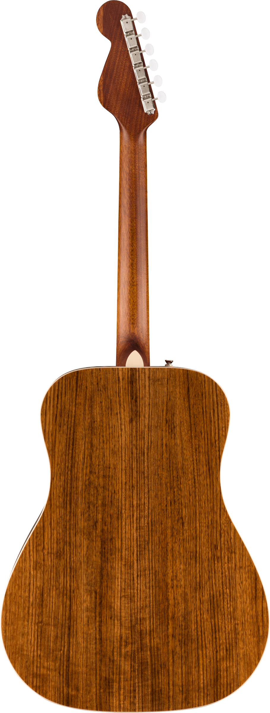 Back of Fender King Vintage Ovangkol Fingerboard Gold Pickguard Aged Natural.