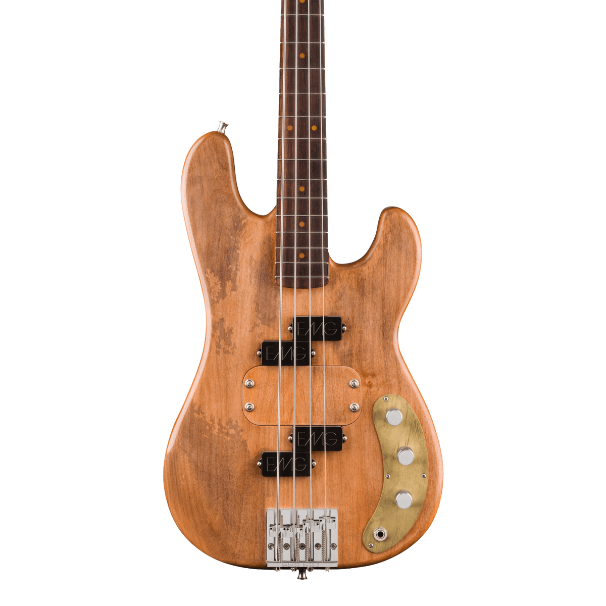 Front of Fender Lee Sklar Precision Bass Rosewood Natural.