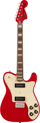Full frontal of Fender Limited Chris Shiflett Cleaver Telecaster Deluxe Dakota Red.