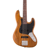 Front of Fender Limited Edition American Ultra II Jazz Bass Roasted Maple Natural.