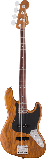 Full frontal of Fender Limited Edition American Ultra II Jazz Bass Roasted Maple Natural.