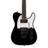Front of Fender Limited Edition Player Fusion Telecaster HH Floyd Rose Ebony Black.