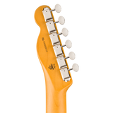 Back of headstock of Fender Limited Edition Pro Classic Silent Telecaster Maple Vintage Blonde.