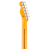 Back of headstock of Fender Limited Edition Pro Classic Silent Telecaster Rosewood Candy Apple Red.