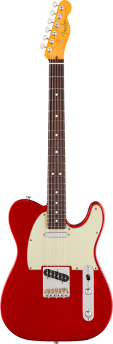 Full frontal of Fender Limited Edition Pro Classic Silent Telecaster Rosewood Candy Apple Red.