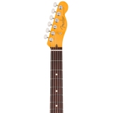 Headstock of Fender Limited Edition Pro Classic Silent Telecaster Rosewood Candy Apple Red.
