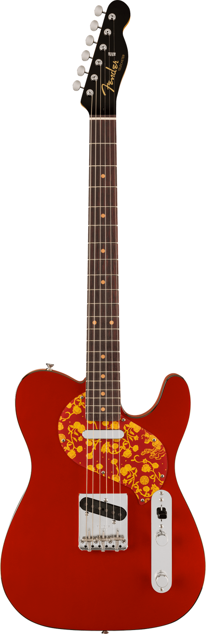 Full frontal of Fender Limited Edition Raphael Saadiq Telecaster RW Dark Metallic Red.