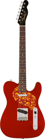 Full frontal of Fender Limited Edition Raphael Saadiq Telecaster RW Dark Metallic Red.