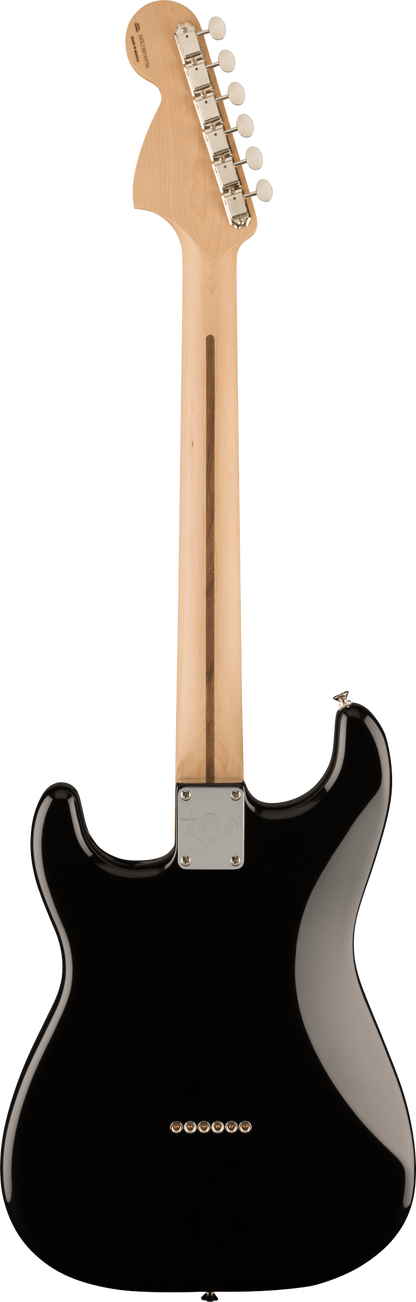 Back of Fender Limited Edition Tom Delonge Stratocaster RW Black.