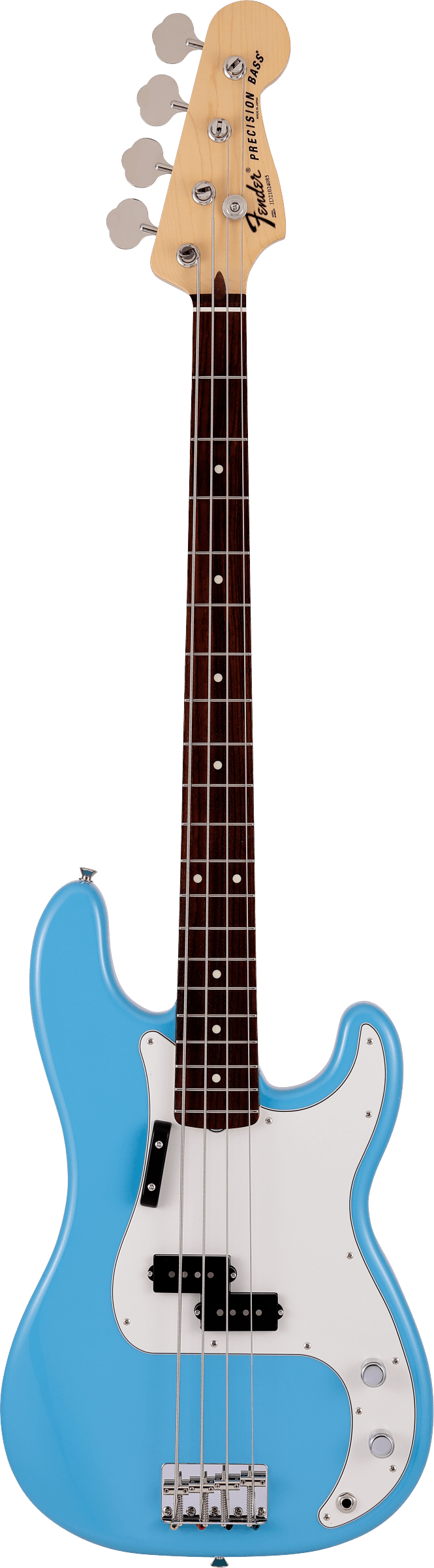 Full frontal of Fender Made in Japan Limited International Color Precision Bass RW Maui Blue.