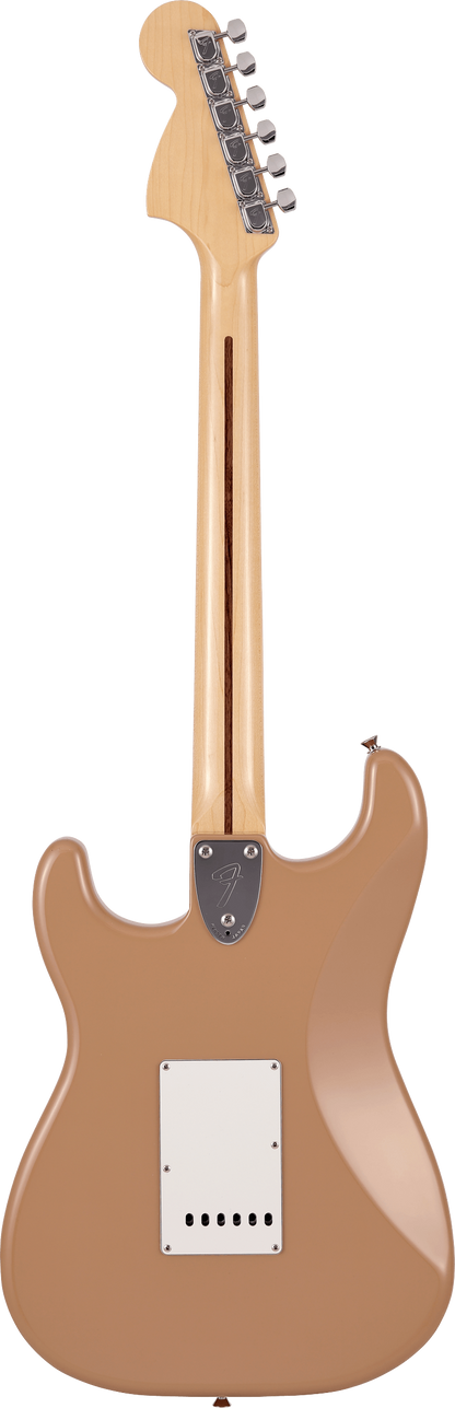 Back of Fender Made in Japan Limited International Color Stratocaster MP Sahara Taupe.
