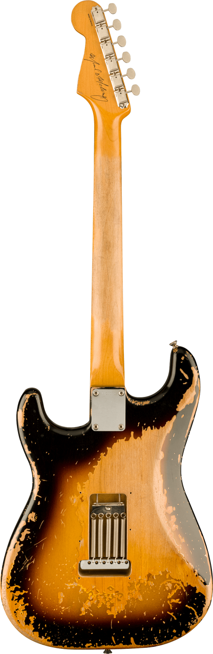 Back of Fender Mike McCready Stratocaster RW 3-Color Sunburst.